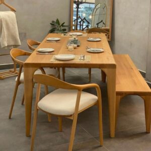 Mid-Century Modern Dobby Dining Table Set