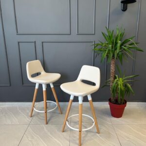 Ada Swivel Bar Chair with Genuine Leather